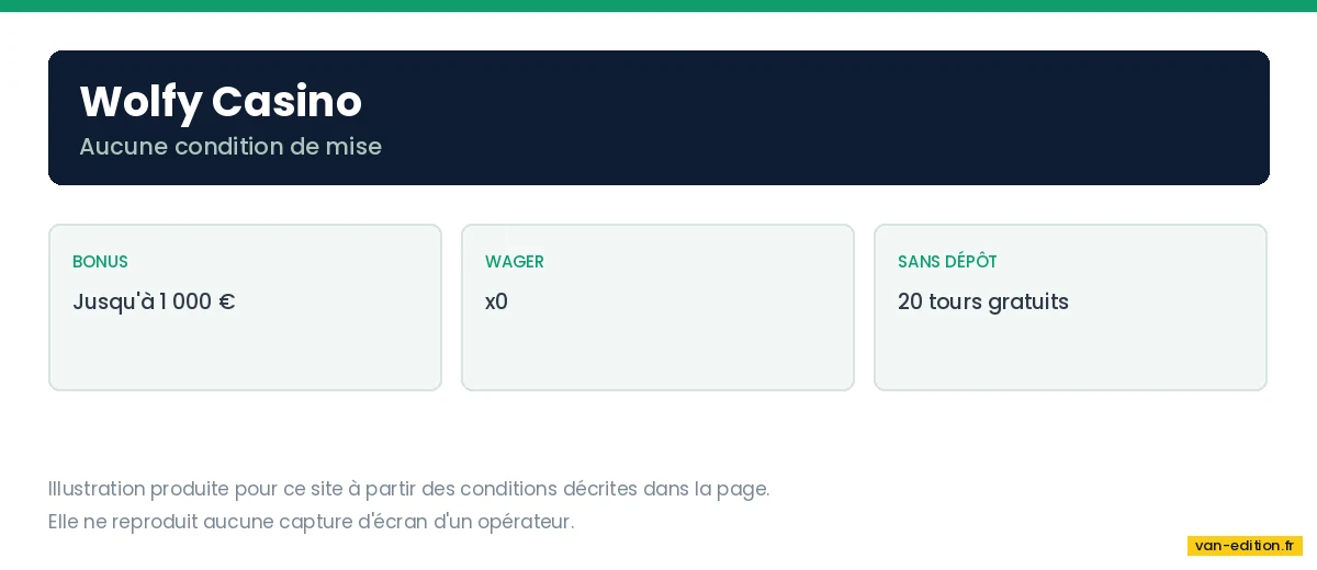 Illustration des caractéristiques de Wolfy Casino
